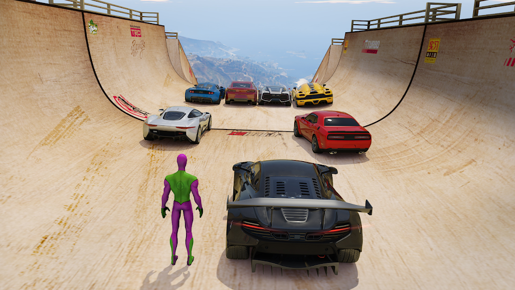 Mega Ramp Car Stunt Hero Games Screenshot 2