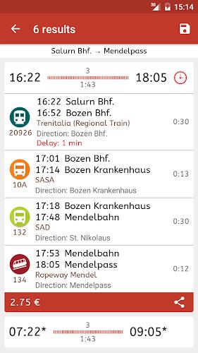 Timetable South Tyrol Screenshot 4