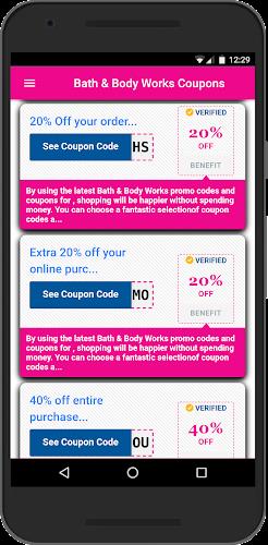 Coupons for Bath & Body Works mod Screenshot 1