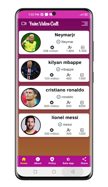 Messi ronaldo neymar calling Screenshot 4