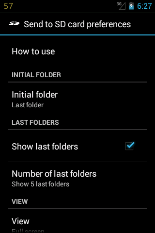 Send to SD card Screenshot 3