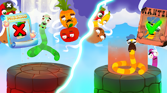 Worm out: Fruits vs worms game Screenshot 6