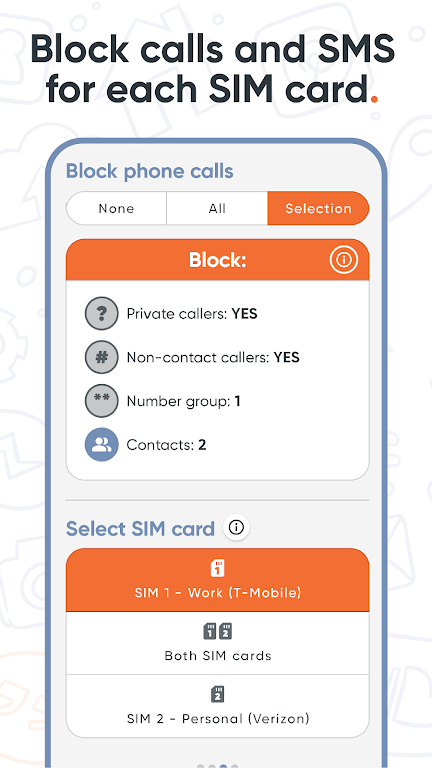Call blocker dual SIM - Hush Screenshot 3