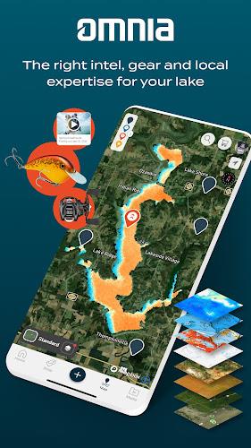 Omnia Fishing Lake Maps + Gear Screenshot 1