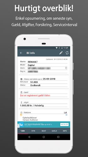 Bil Info nummerplade Screenshot 2
