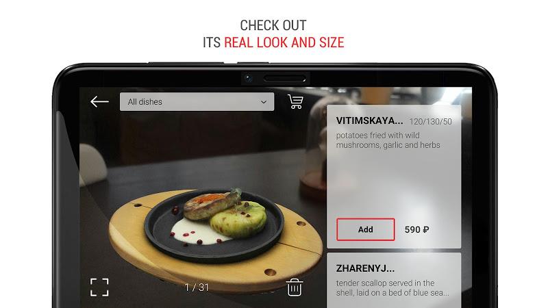 Menu AR Augmented Reality Food Screenshot 12