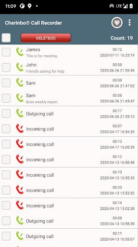 Call Recorder by Cherinbo Screenshot 2