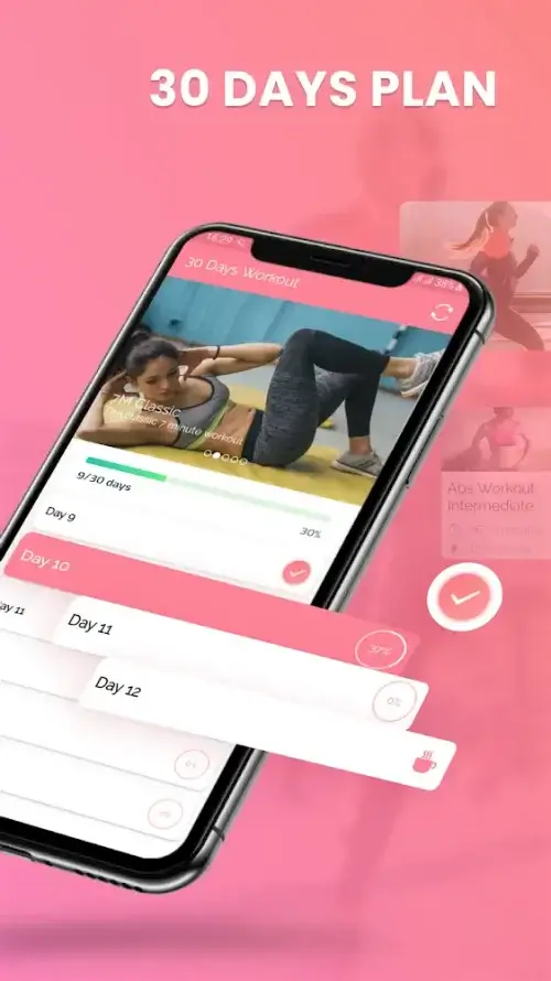 30 Days Women Workout Fitness Screenshot 2