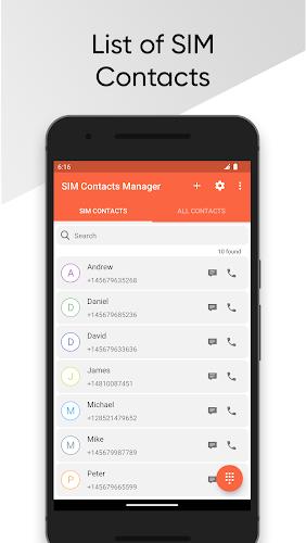 SIM Contacts Manager Screenshot 1