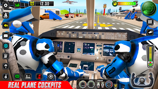 Robot Pilot Airplane Games 3D Screenshot 2