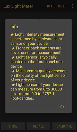 Lux Light Meter Pro Screenshot 3