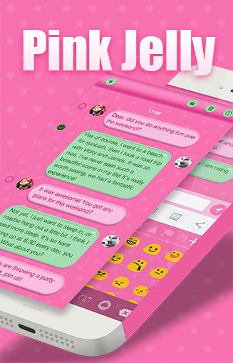 Pink Jelly Emoji Keyboard Skin Screenshot 3