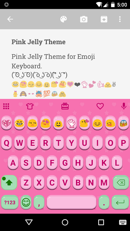 Pink Jelly Emoji Keyboard Skin Screenshot 2