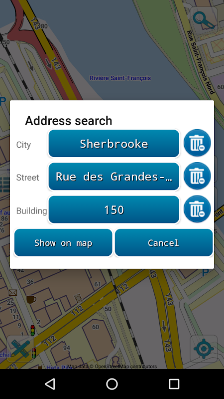 Map of Sherbrooke offline Screenshot 1