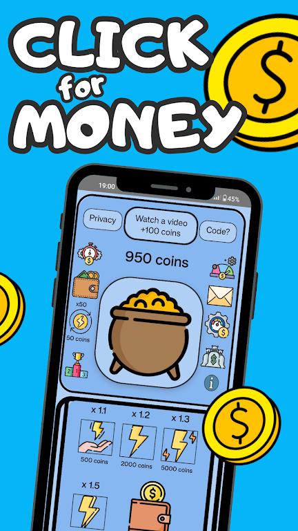 Click for Money - Earn Cash Screenshot 1