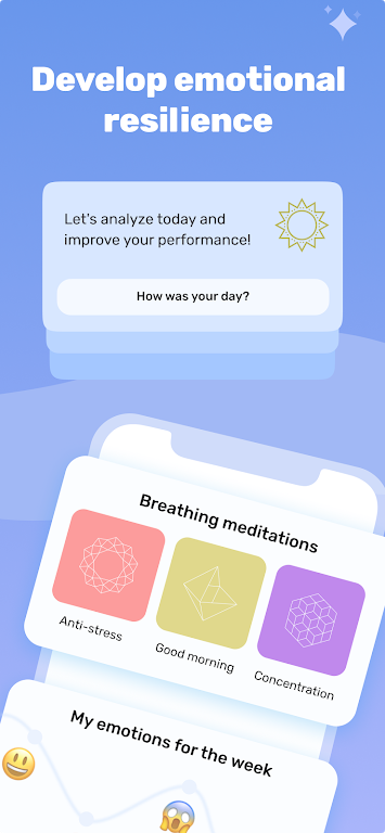 Emotions Diary and Mindfulness Screenshot 1