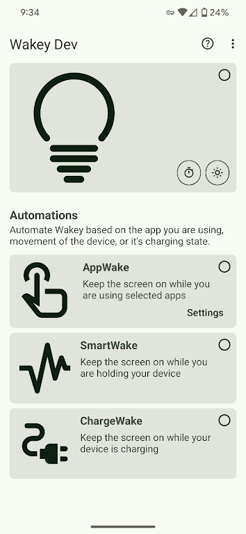 Wakey: Keep Screen On Screenshot 1