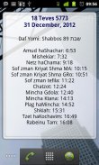Jewish calendar - Simple Luach Screenshot 2