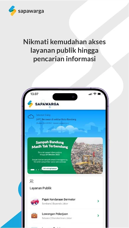 Sapawarga - Jabar Super Apps Screenshot 1