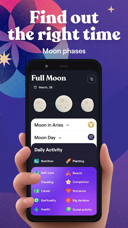 Moonly: Moon Phases & Calendar Screenshot 1