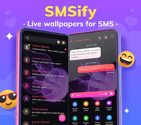 SMSify- SMS Messenger for Text Screenshot 1