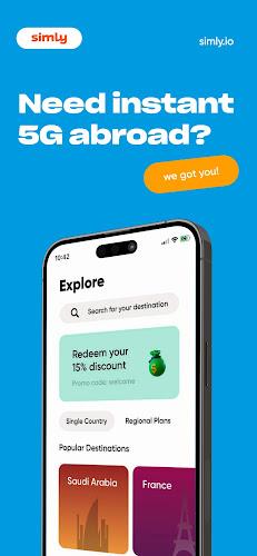 Simly - eSIM Internet Plans Screenshot 1