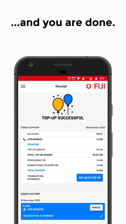 Vodafone Fiji Top-Up Screenshot 4