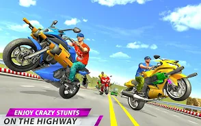 Bike racing: 3D Shooting game Screenshot 2