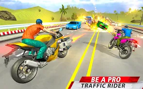 Bike racing: 3D Shooting game Screenshot 1