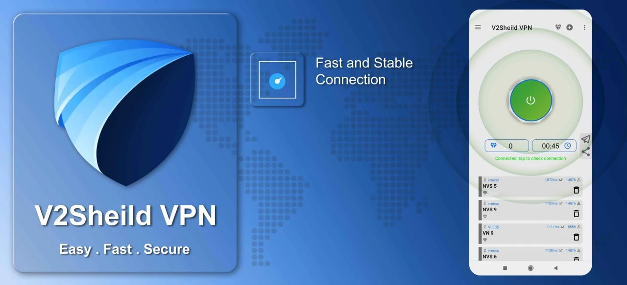 V2shield VPN: fast & private Screenshot 2