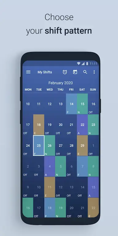 Shift Work Schedule Calendar Screenshot 1
