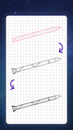 How to draw rockets by steps Screenshot 2