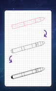 How to draw rockets by steps Screenshot 11