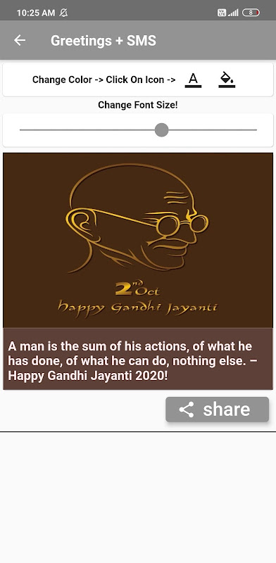 Gandhi Jayanti Photos Images Messages Status Screenshot 3