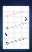 How to draw rockets by steps Screenshot 4