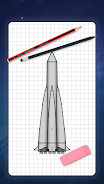 How to draw rockets by steps Screenshot 8