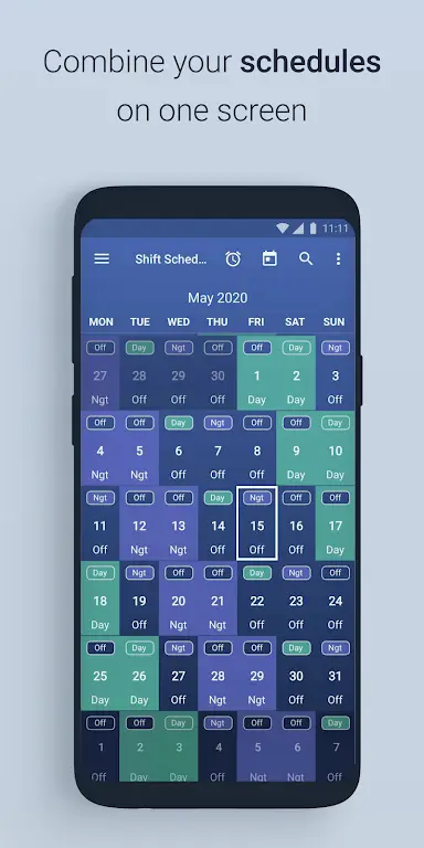 Shift Work Schedule Calendar Screenshot 2