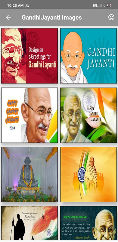 Gandhi Jayanti Photos Images Messages Status Screenshot 1
