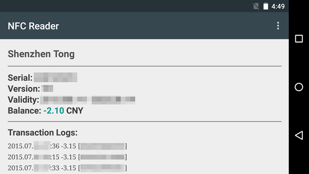 NFC Reader Screenshot 3