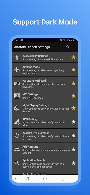 Android All Settings Screenshot 3