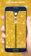 Glitter Zipper Lock Screen Screenshot 1