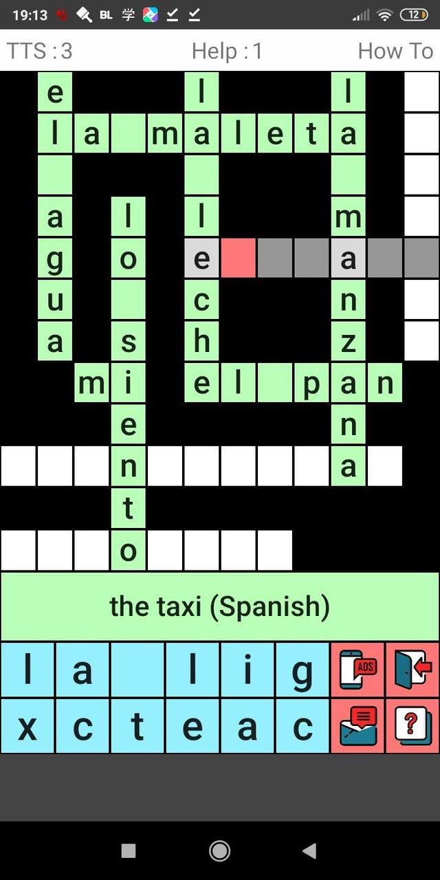 English Spanish Crossword Screenshot 3