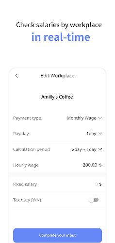 Gig-work schedule,wage manager Screenshot 2