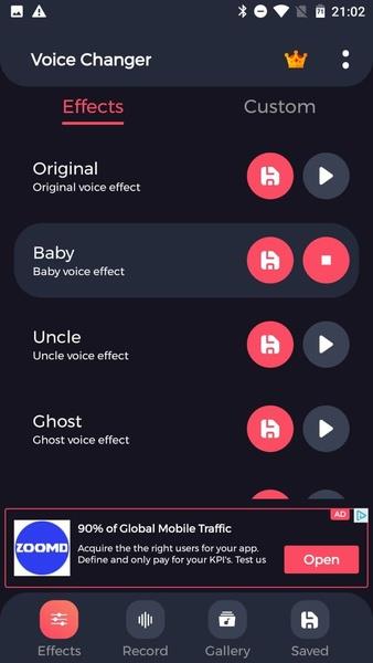 Voice Changer with Effects (Eagle Apps) Screenshot 5