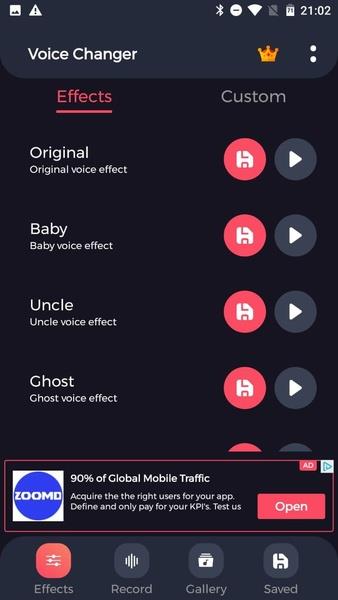 Voice Changer with Effects (Eagle Apps) Screenshot 4
