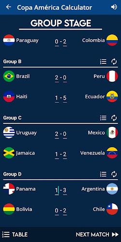 Copa América Calculator Screenshot 2