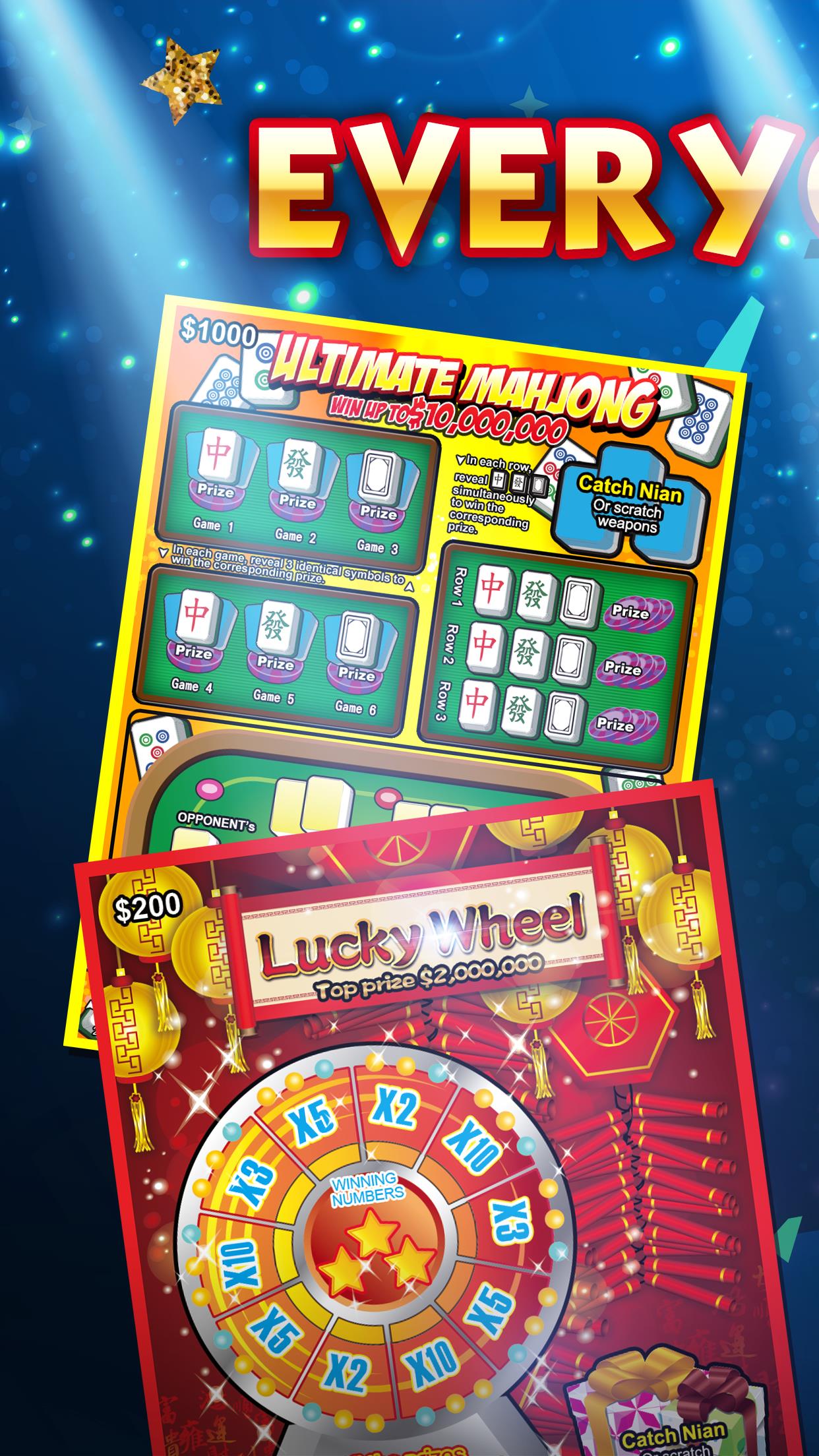 Lottery Scratch Off - Mahjong Screenshot 1