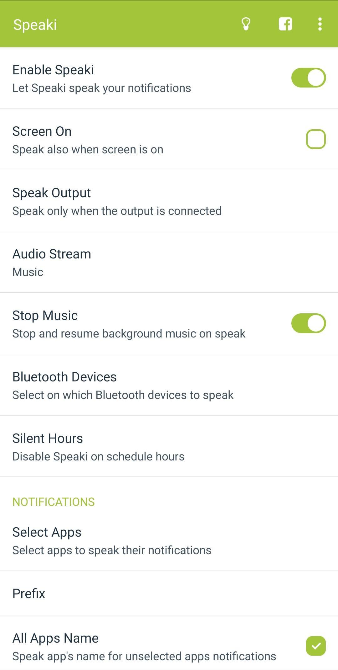 Speaki - Voice Notifications Screenshot 1