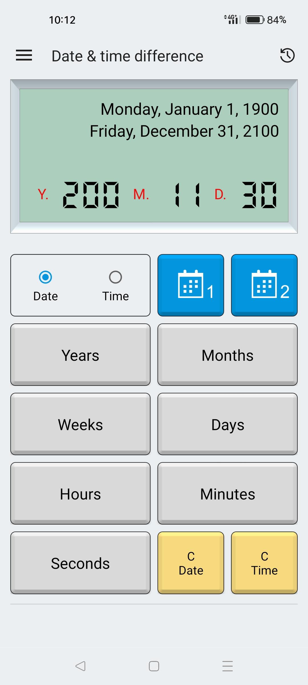 Date & time calculator Screenshot 4