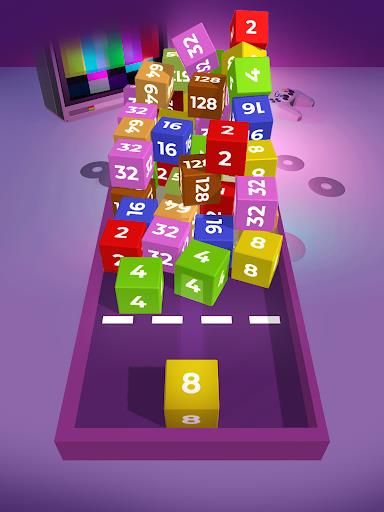 Chain Cube 2048: 3D merge game Screenshot 1